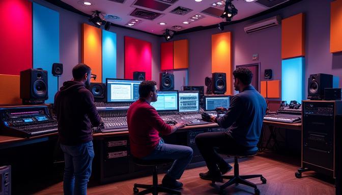 Al Fann Audio Technology engineers collaborating in an audio lab